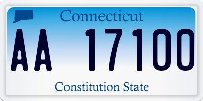 CT license plate AA17100