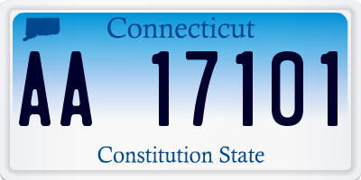 CT license plate AA17101