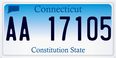 CT license plate AA17105