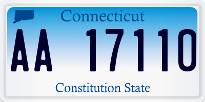 CT license plate AA17110