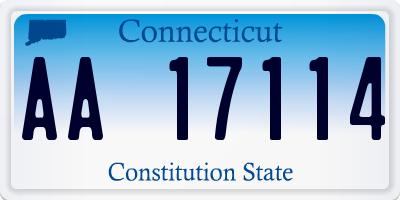 CT license plate AA17114