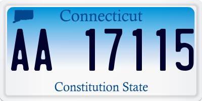 CT license plate AA17115