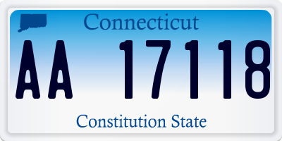 CT license plate AA17118