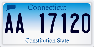 CT license plate AA17120