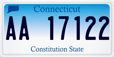 CT license plate AA17122