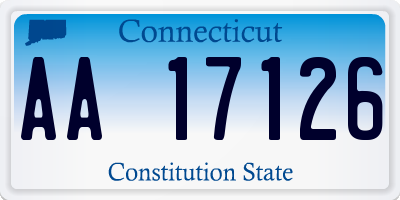 CT license plate AA17126