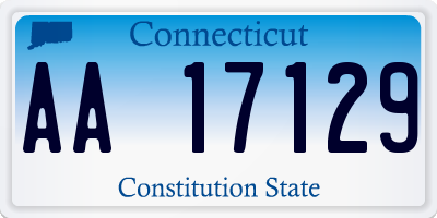 CT license plate AA17129