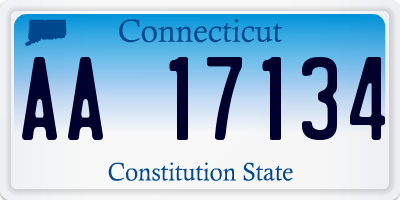 CT license plate AA17134