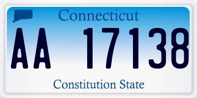 CT license plate AA17138