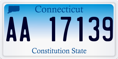 CT license plate AA17139