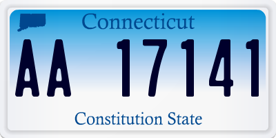 CT license plate AA17141