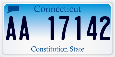 CT license plate AA17142