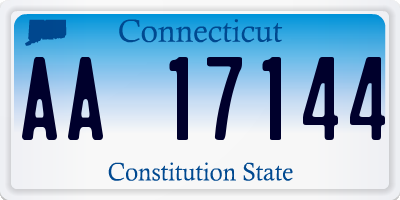 CT license plate AA17144