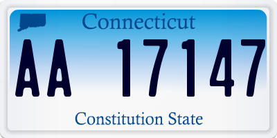 CT license plate AA17147