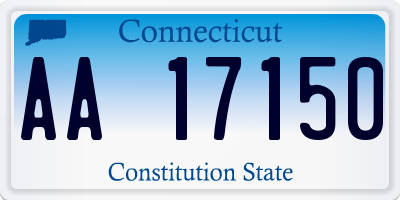 CT license plate AA17150