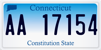 CT license plate AA17154