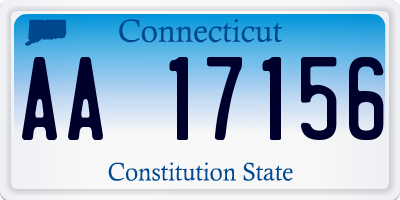 CT license plate AA17156