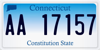 CT license plate AA17157