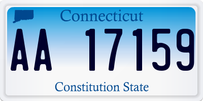 CT license plate AA17159