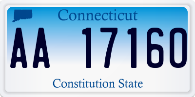 CT license plate AA17160