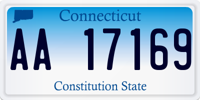 CT license plate AA17169