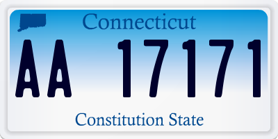 CT license plate AA17171