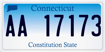 CT license plate AA17173