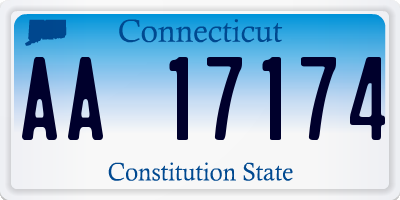 CT license plate AA17174