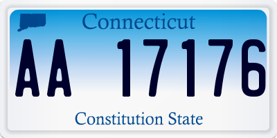 CT license plate AA17176