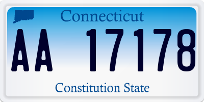 CT license plate AA17178