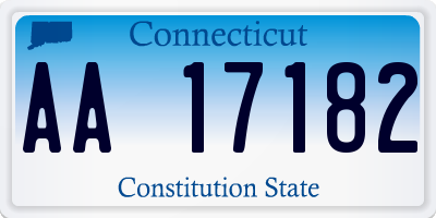 CT license plate AA17182