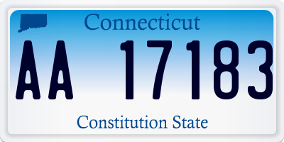 CT license plate AA17183