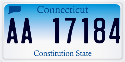 CT license plate AA17184