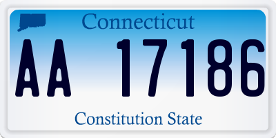 CT license plate AA17186