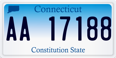 CT license plate AA17188