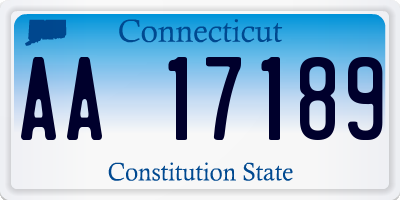 CT license plate AA17189