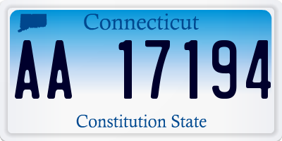 CT license plate AA17194