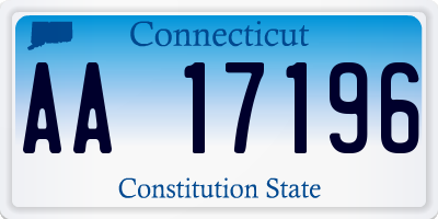 CT license plate AA17196