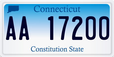 CT license plate AA17200