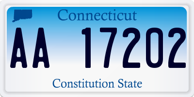 CT license plate AA17202