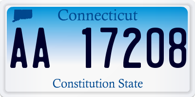 CT license plate AA17208