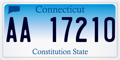 CT license plate AA17210