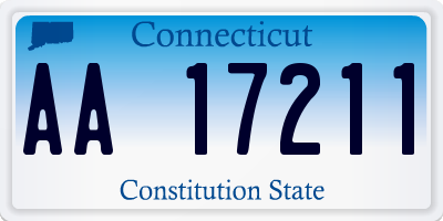 CT license plate AA17211