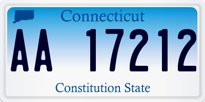 CT license plate AA17212