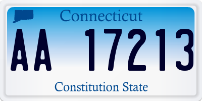 CT license plate AA17213