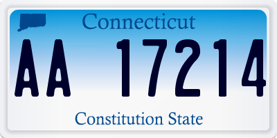 CT license plate AA17214