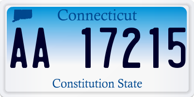 CT license plate AA17215