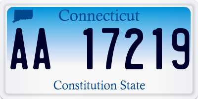 CT license plate AA17219