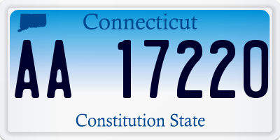 CT license plate AA17220