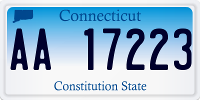 CT license plate AA17223